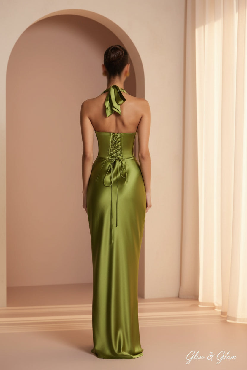 Satin Corset Mermaid Gown