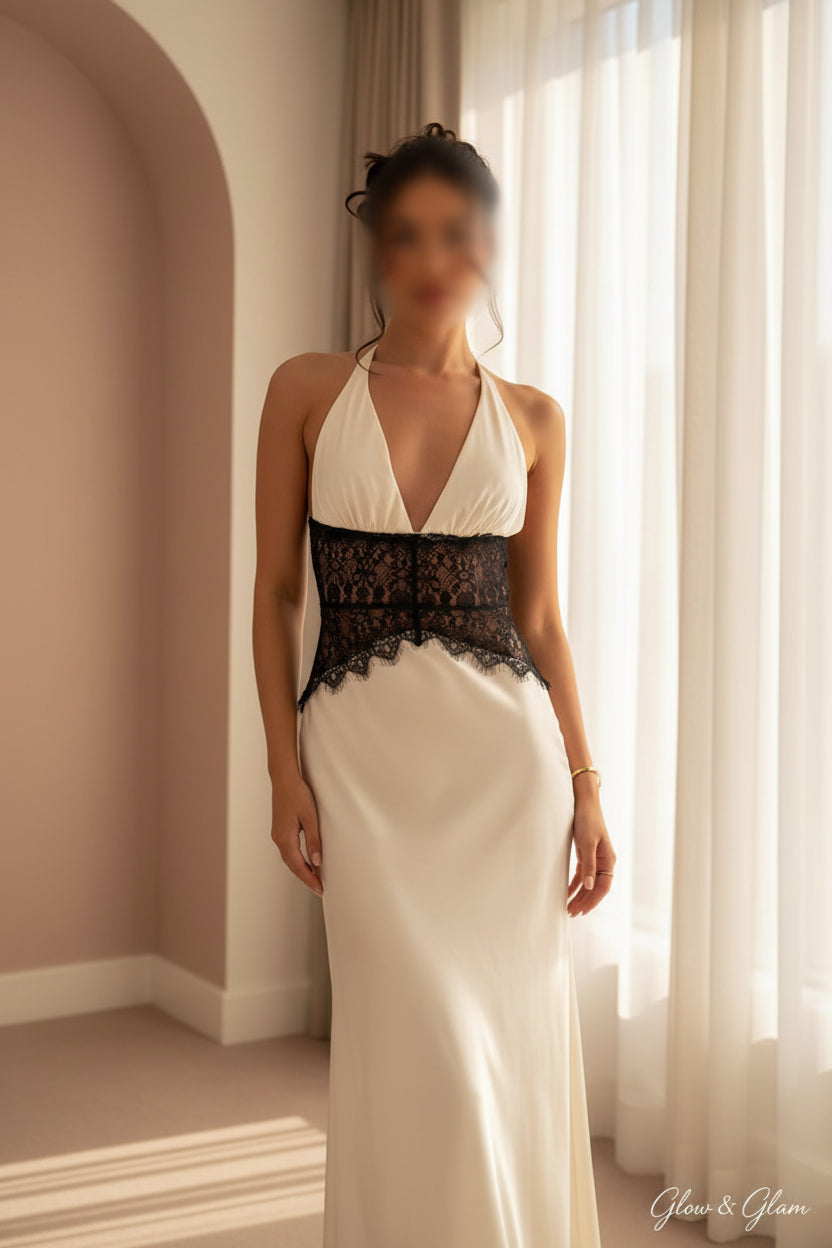 Satin Backless Maxi Dress