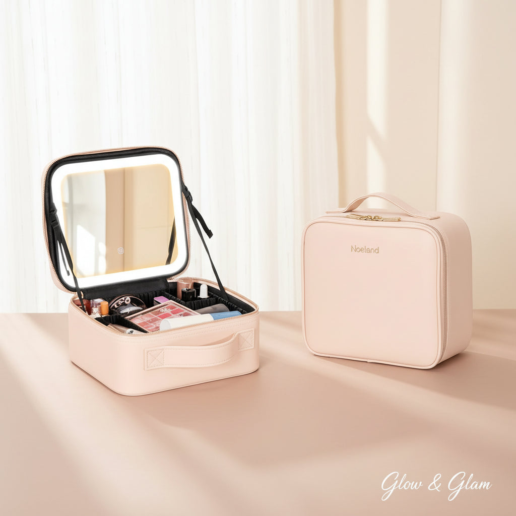 LED Mirror Travel Makeup Case