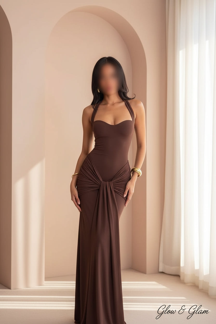 Ruched Bodycon Maxi Dress