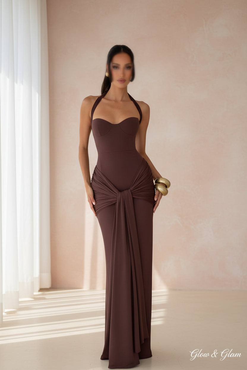 Ruched Bodycon Maxi Dress