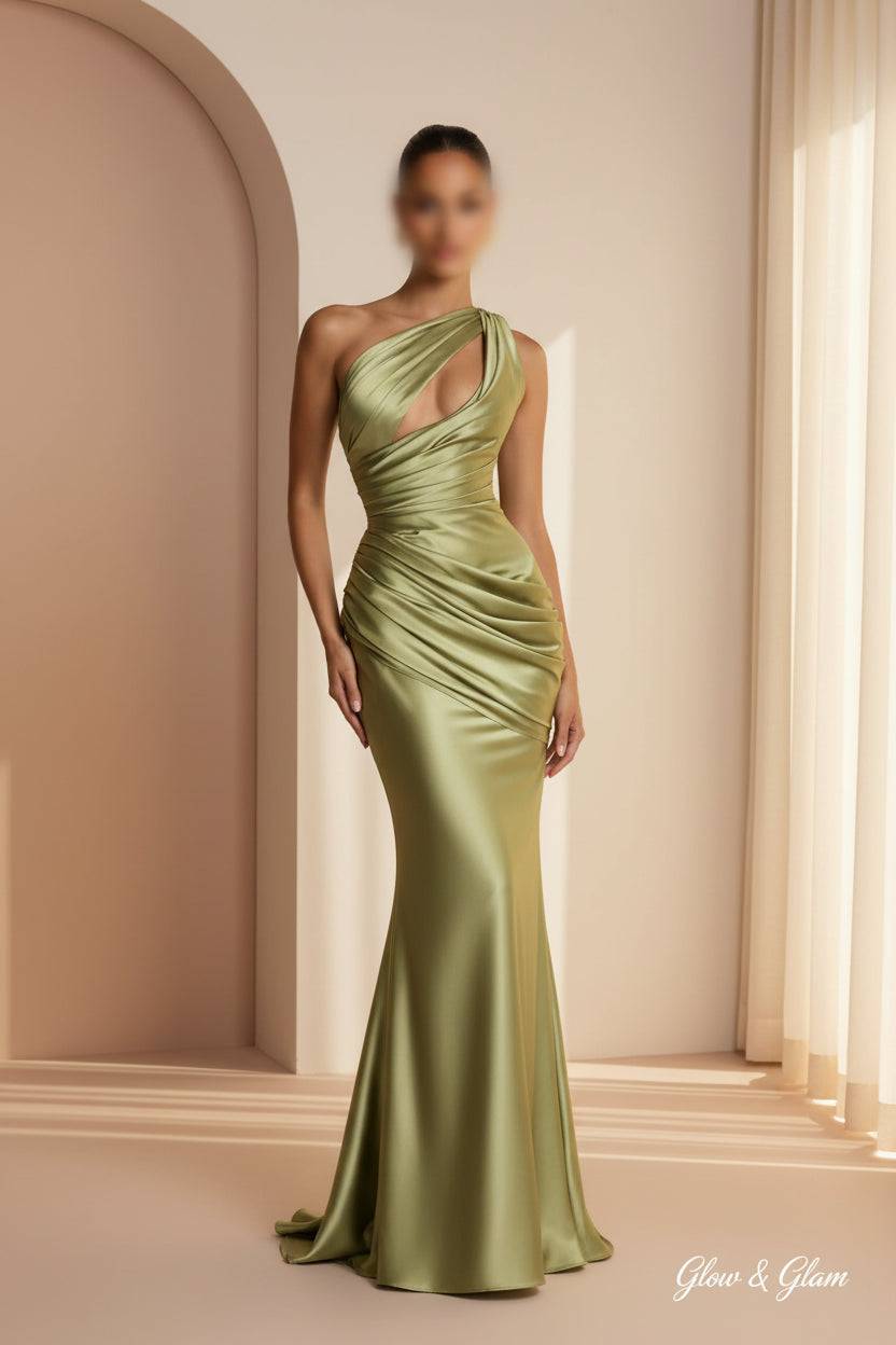 Satin Halter Maxi Dress