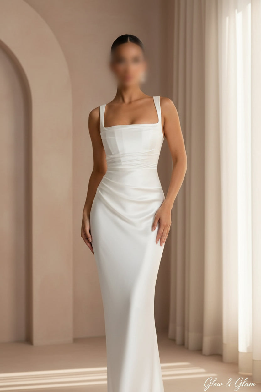 Satin Halter Maxi Dress
