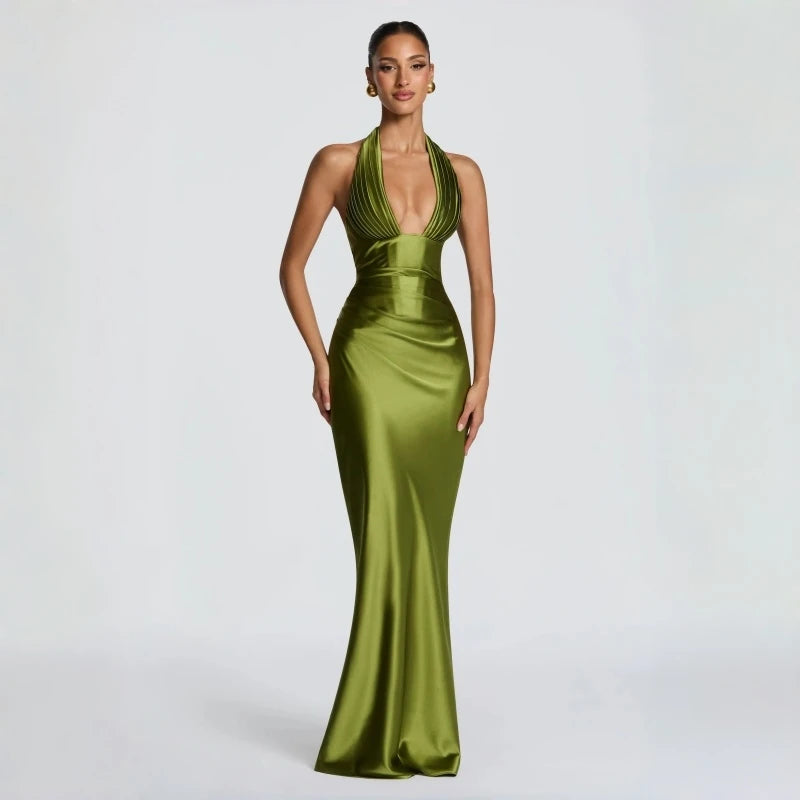 Satin Corset Mermaid Gown