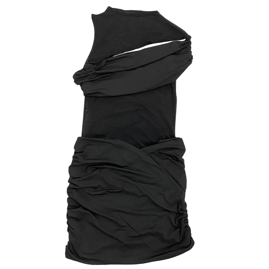 Cutout Mesh Mini Dress