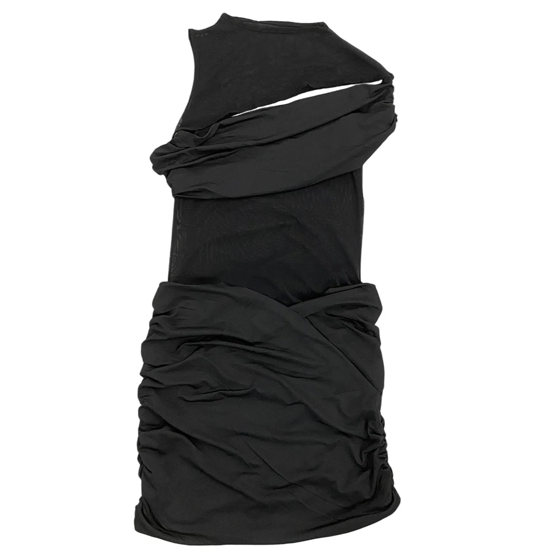 Cutout Mesh Mini Dress