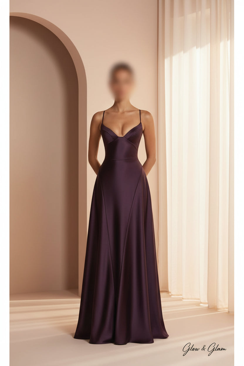 Satin Halter Maxi Dress