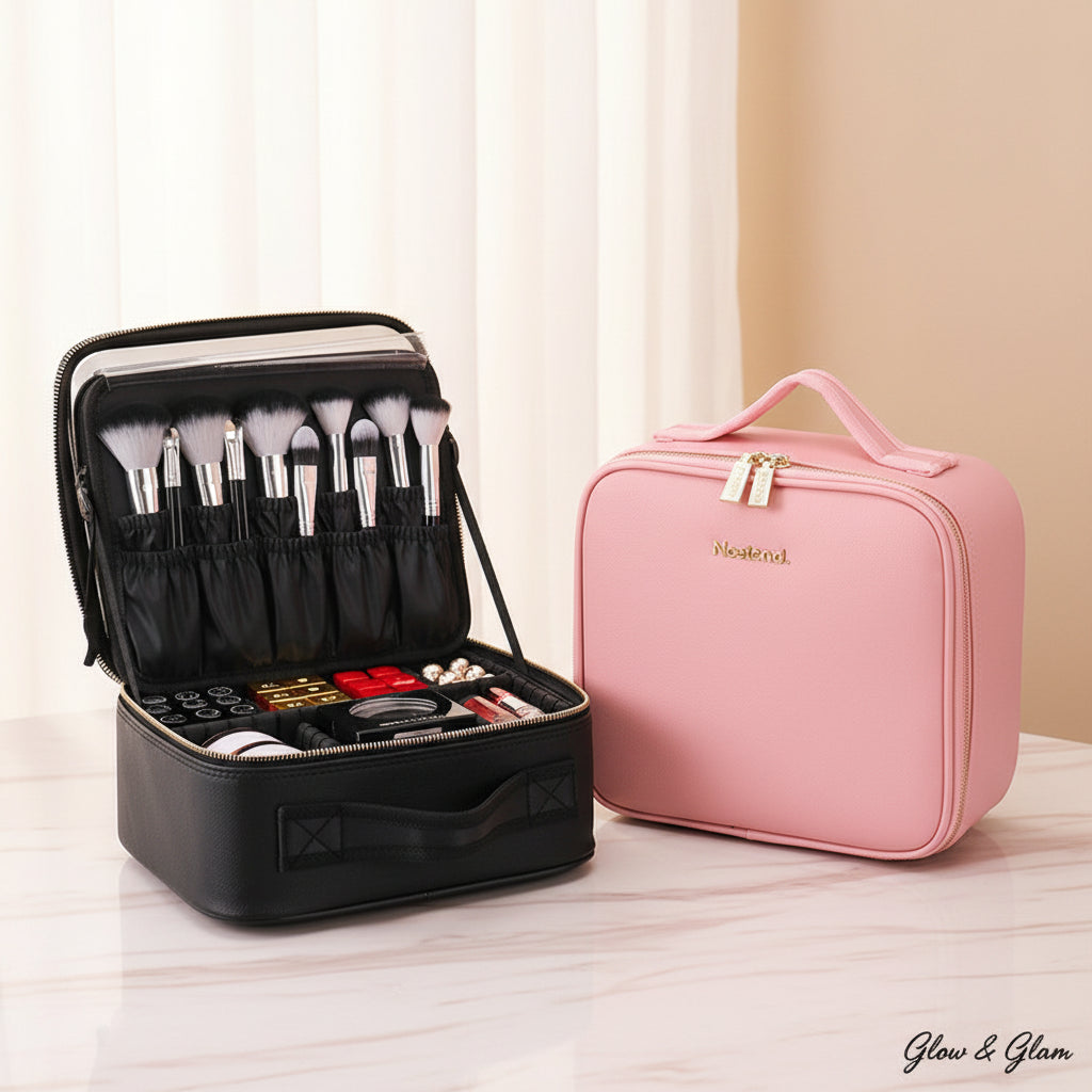 LED Mirror Travel Makeup Case