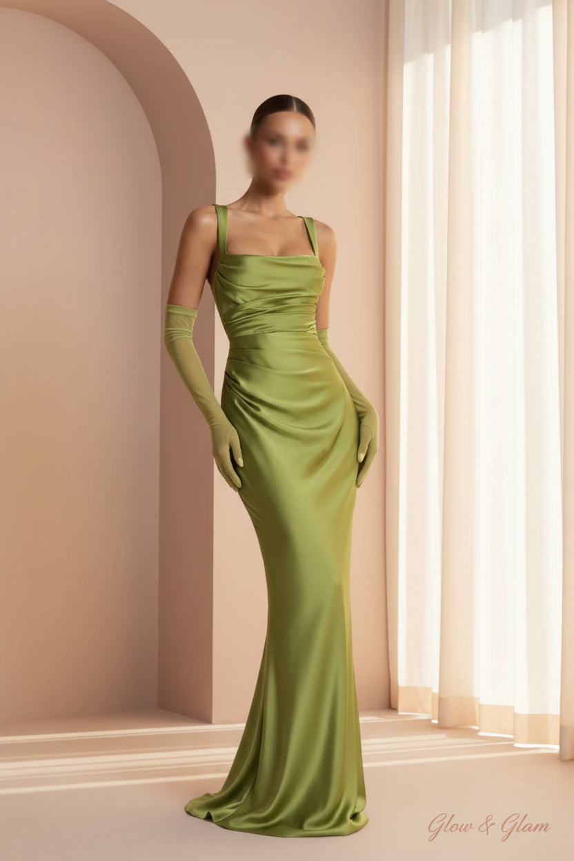 Satin Halter Maxi Dress