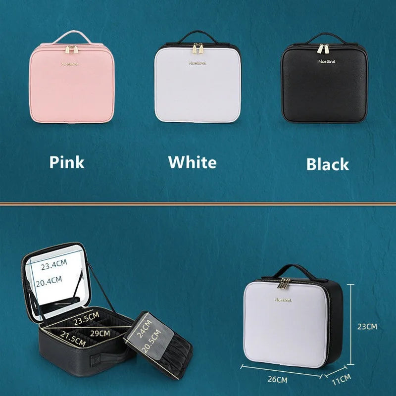 LED Mirror Travel Makeup Case