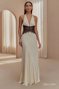 Satin Backless Maxi Dress