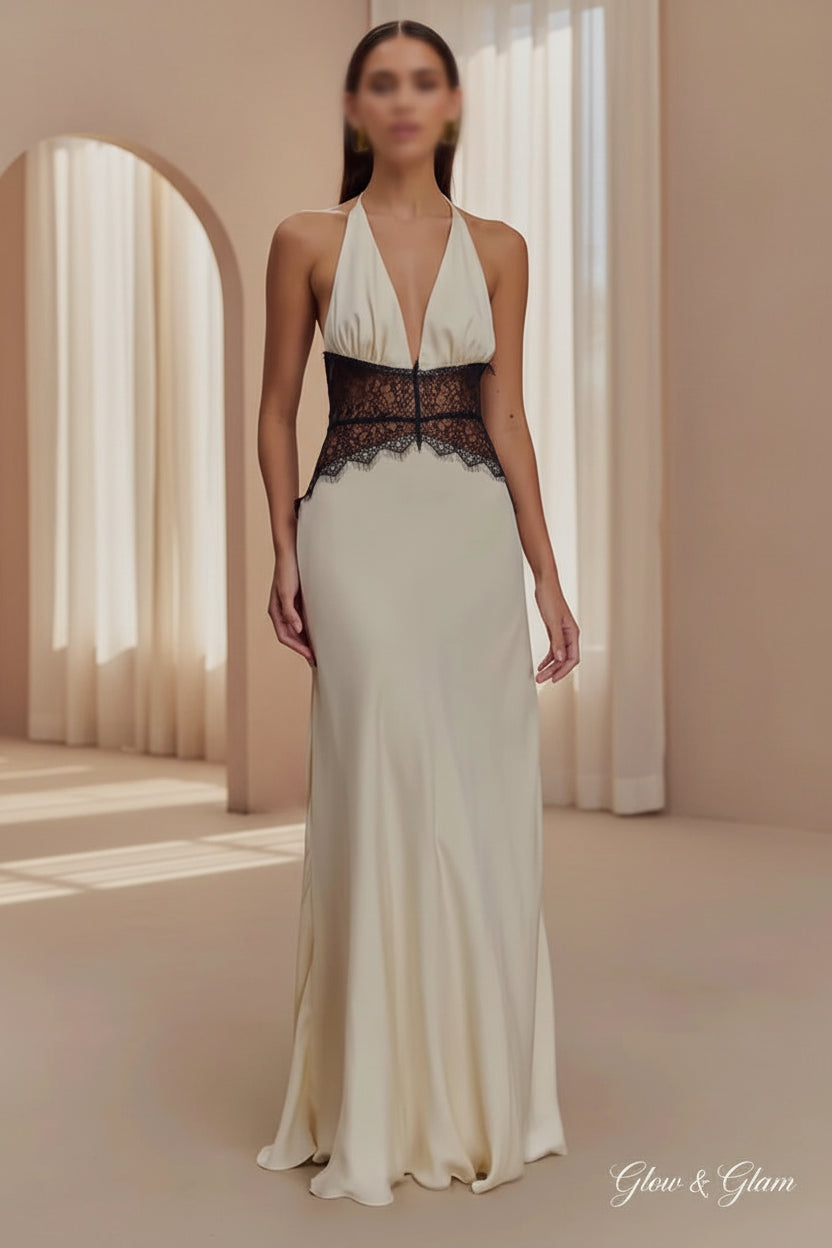 Satin Backless Maxi Dress